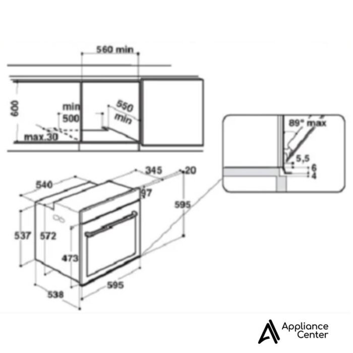 Horno Eléctrico 60 cm FI5851CIXA Ariston - Imagen 5
