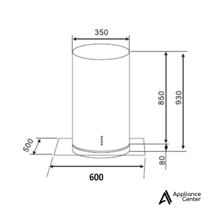 Campana de Pared 60 cm Airon 3288C160 - Imagen 3