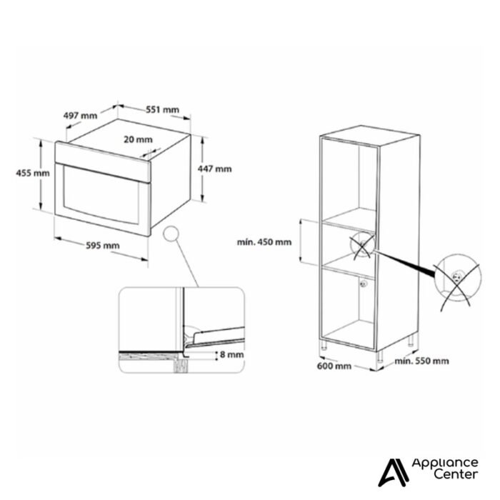 Horno de Vapor 60 cm MS798IXA Ariston - Imagen 2
