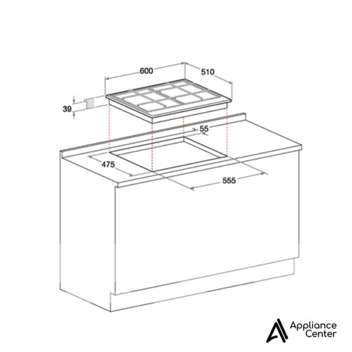 Cubierta a Gas 60 cm PCN642IXA Ariston - Imagen 3