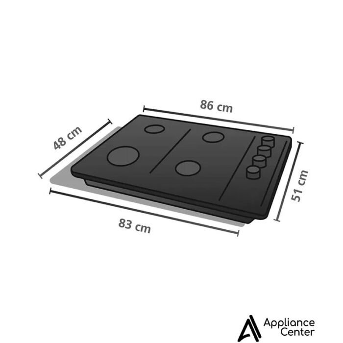 Estufa a gas vidrio 86cm GE | CGG8615V2 - Imagen 3