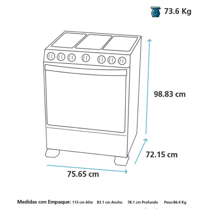 Cocina de Piso a Gas GE EG7686SSC0 | 76cm - Imagen 7