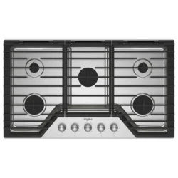 Estufa a gas de 36 pulgadas con parrilla con bisagras 2 en 1 para plancha Whirlpool