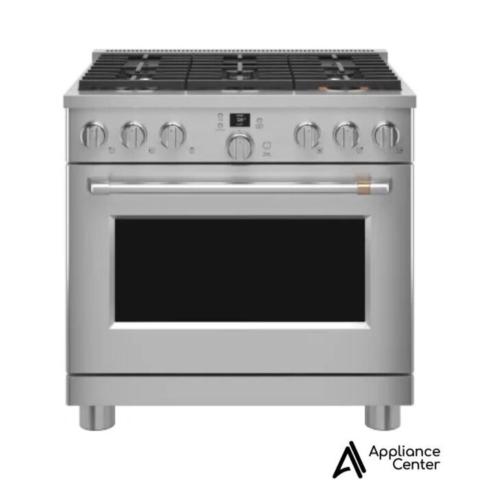 Estufa Comercial de Gas 36" con 6 Quemadores Café Smart Dual Fuel – C2Y366P2TS1