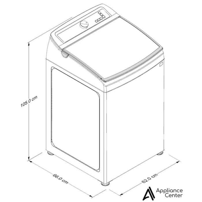 Lavadora 17 kg Agitador Xpert System Carga Superior WW17WTAHLA - Imagen 2