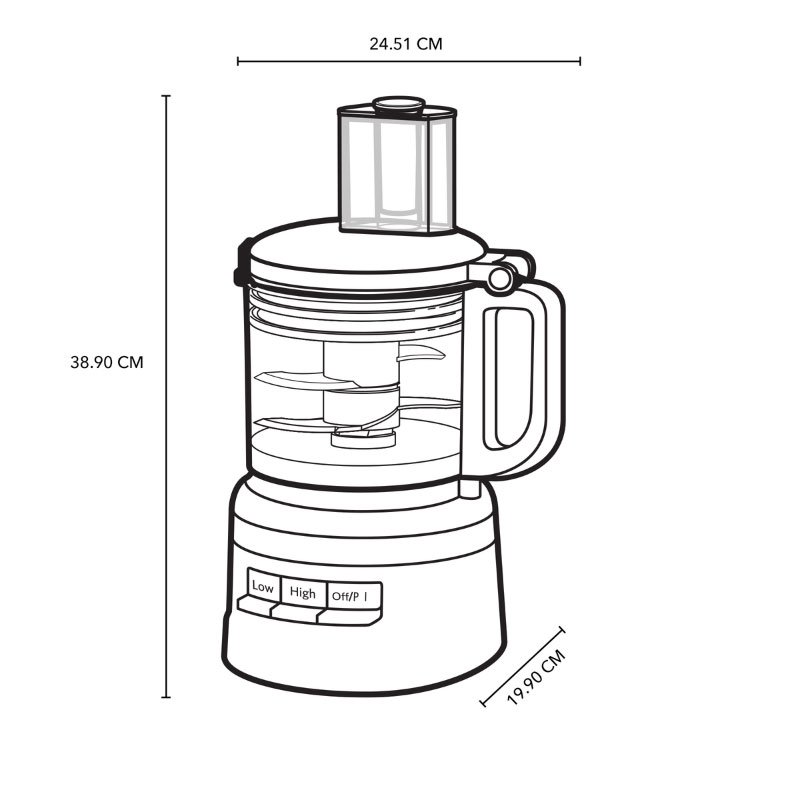 Procesador de Alimentos KitchenAid 7 Tazas Contour Silver KFP0719CU - Imagen 3