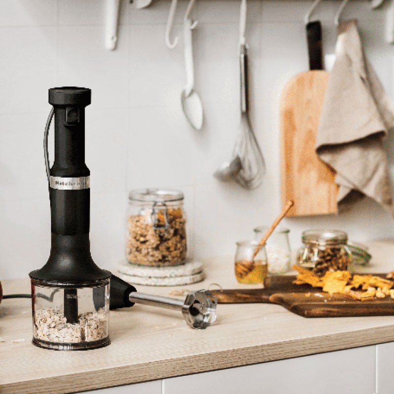 Kit Licuadora de Inmersión KitchenAid con Accesorios Negro KHBV83BM - Imagen 2