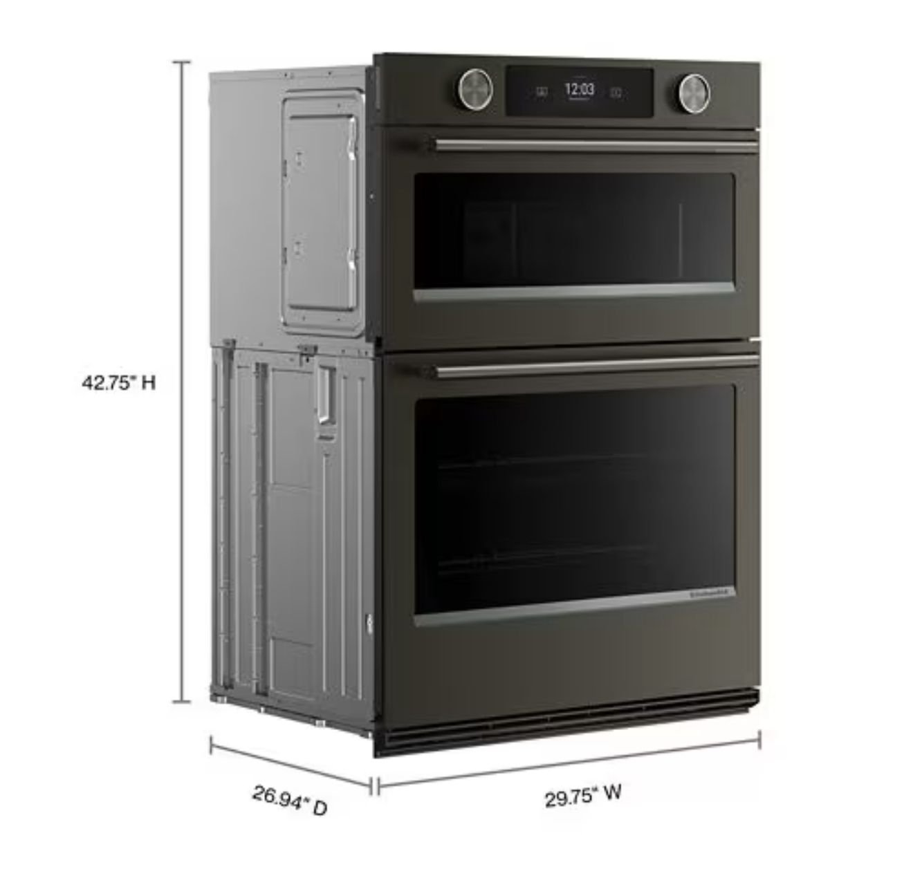 Horno de pared eléctrico inteligente de 30 pulgadas con modos de cocción asistida Mineral negro Kitchenaid - KOEC730SBE - Imagen 3