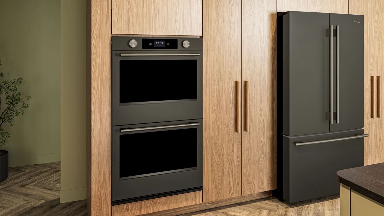 Horno eléctrico inteligente de pared doble de 30 pulgadas con modos de cocción asistida - Mineral negro Kitchenaid - KOED730SBE - Imagen 3