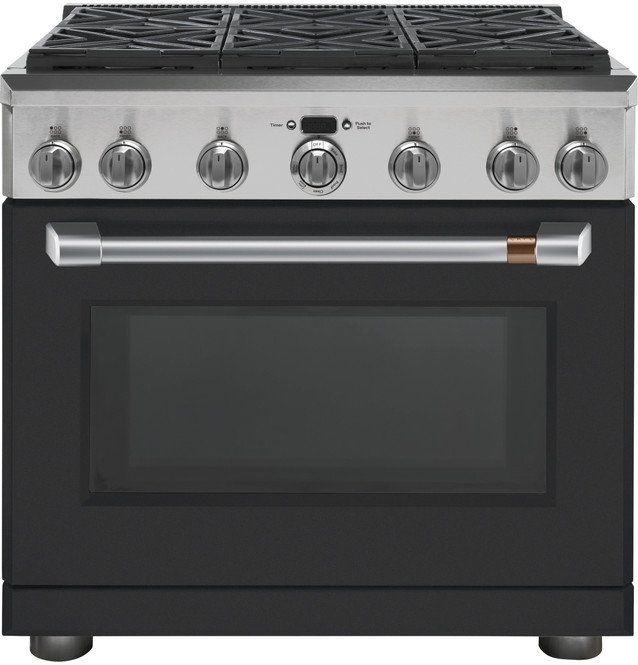 Juego de manija y perilla de acero inoxidable cepillado CAFÉ™ de 36" para cocinas Pro y Rangetop GE CAFÉ - CXPR6HKPMSS - Imagen 3