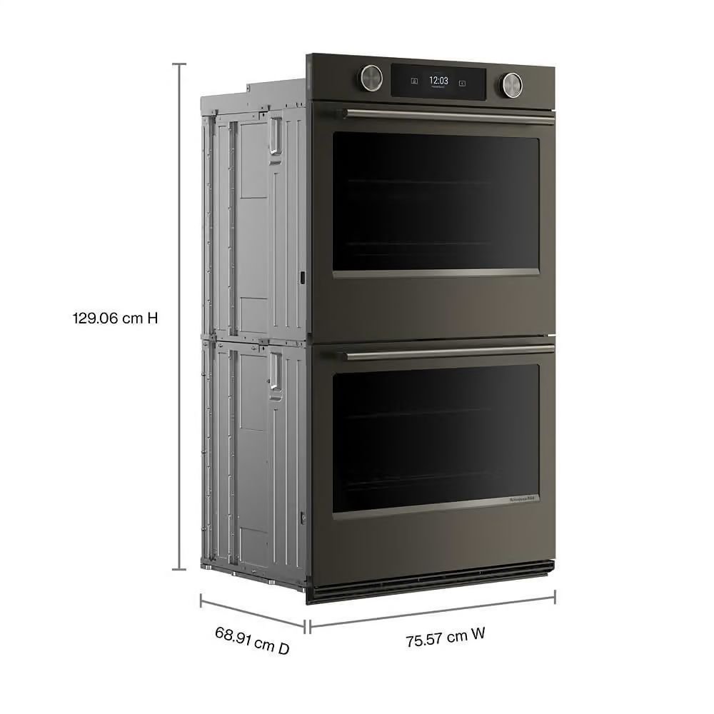 Horno eléctrico inteligente de pared doble de 30 pulgadas con modos de cocción asistida - Mineral negro Kitchenaid - KOED730SBE - Imagen 4