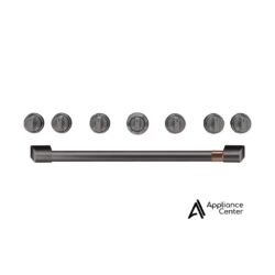 Juego de manija y perilla CAFÉ™ de 36" en negro cepillado para cocinas Pro y Rangetop GE CAFÉ - CXPR6HKPMBT