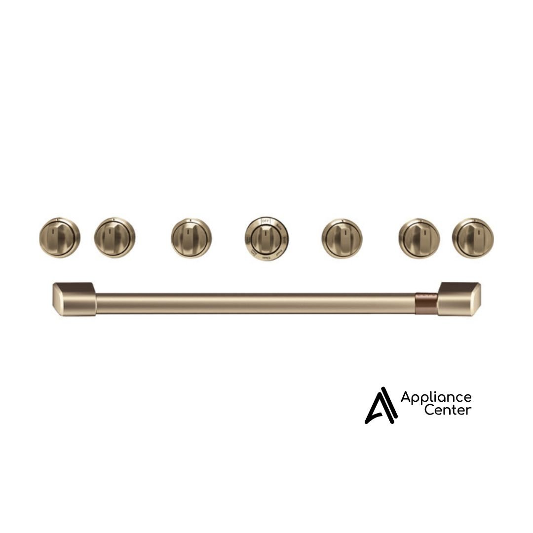 Juego de manija y perilla de bronce cepillado CAFÉ™ de 36" para cocinas Pro y Rangetop GE CAFÉ - CXPR6HKPMBZ