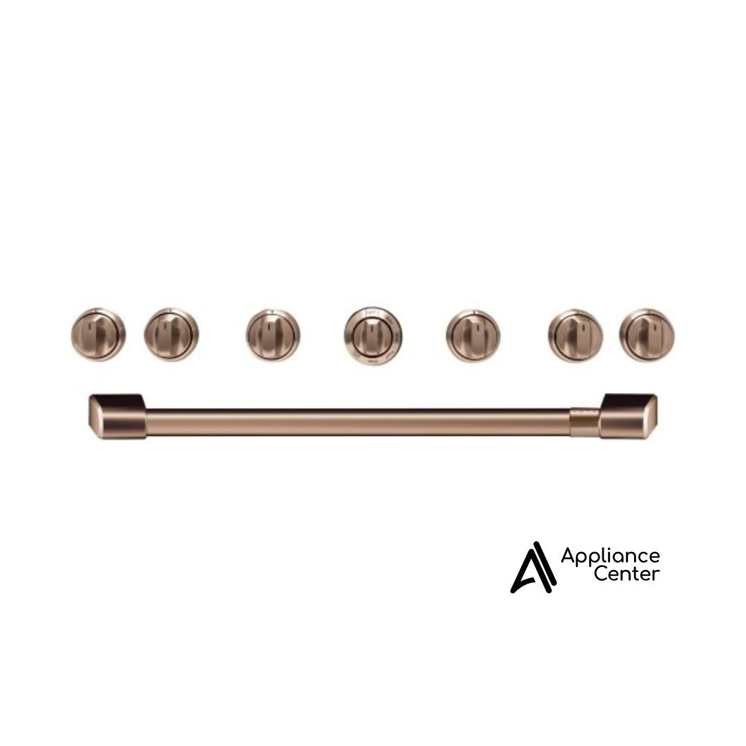 Juego de manija y perilla de cobre cepillado CAFÉ™ de 36" para cocinas Pro y Rangetop GE CAFÉ - CXPR6HKPMCU
