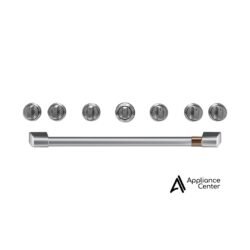 Juego de manija y perilla de acero inoxidable cepillado CAFÉ™ de 36" para cocinas Pro y Rangetop GE CAFÉ - CXPR6HKPMSS