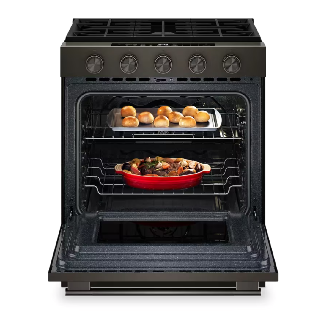 Cocina a gas inteligente deslizable de 5.0 pies cúbicos Kitchenaid - KSGS530SBE - Imagen 2