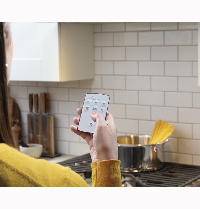 Campana extractora CAFÉ™ de 36" con dosel de vidrio para montaje en pared GE CAFÉ - CVW73612MSS - Imagen 4