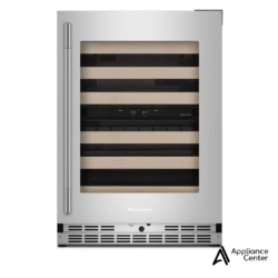 Cava de vinos de 24" con estantes frontales de madera Kitchenaid - KUWR524SPS