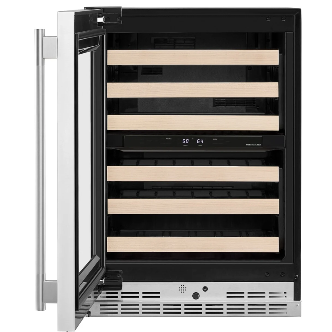Cava de vinos de 24 pulgadas, 46 botellas Kitchenaid - KUWL524SPS - Imagen 2