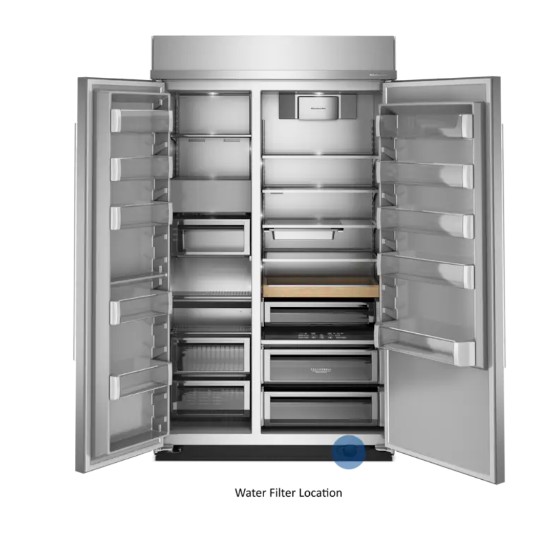 Refrigerador empotrado de dos puertas de 48 pulgadas PANELABLE Kitchenaid - KBSN748SPA - Imagen 2