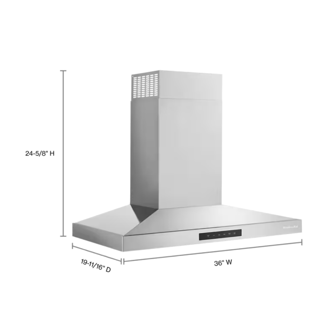Campana extractora de pared KitchenAid® de 36 pulgadas y 4 velocidades - KVWC736SSS - Imagen 3