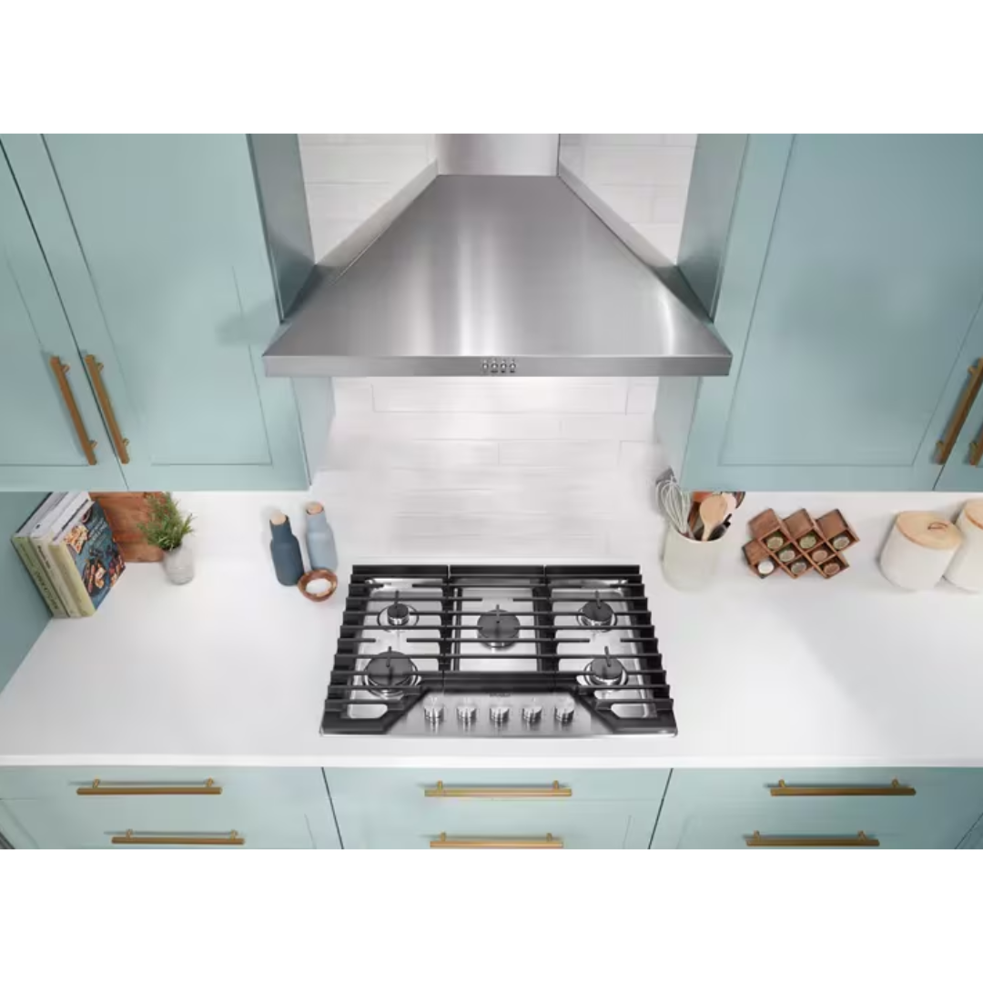 Cubierta a gas de 30 pulgadas con 5 quemadores y rejillas de hierro fundido Whirlpool - WCGK7030PS - Imagen 3