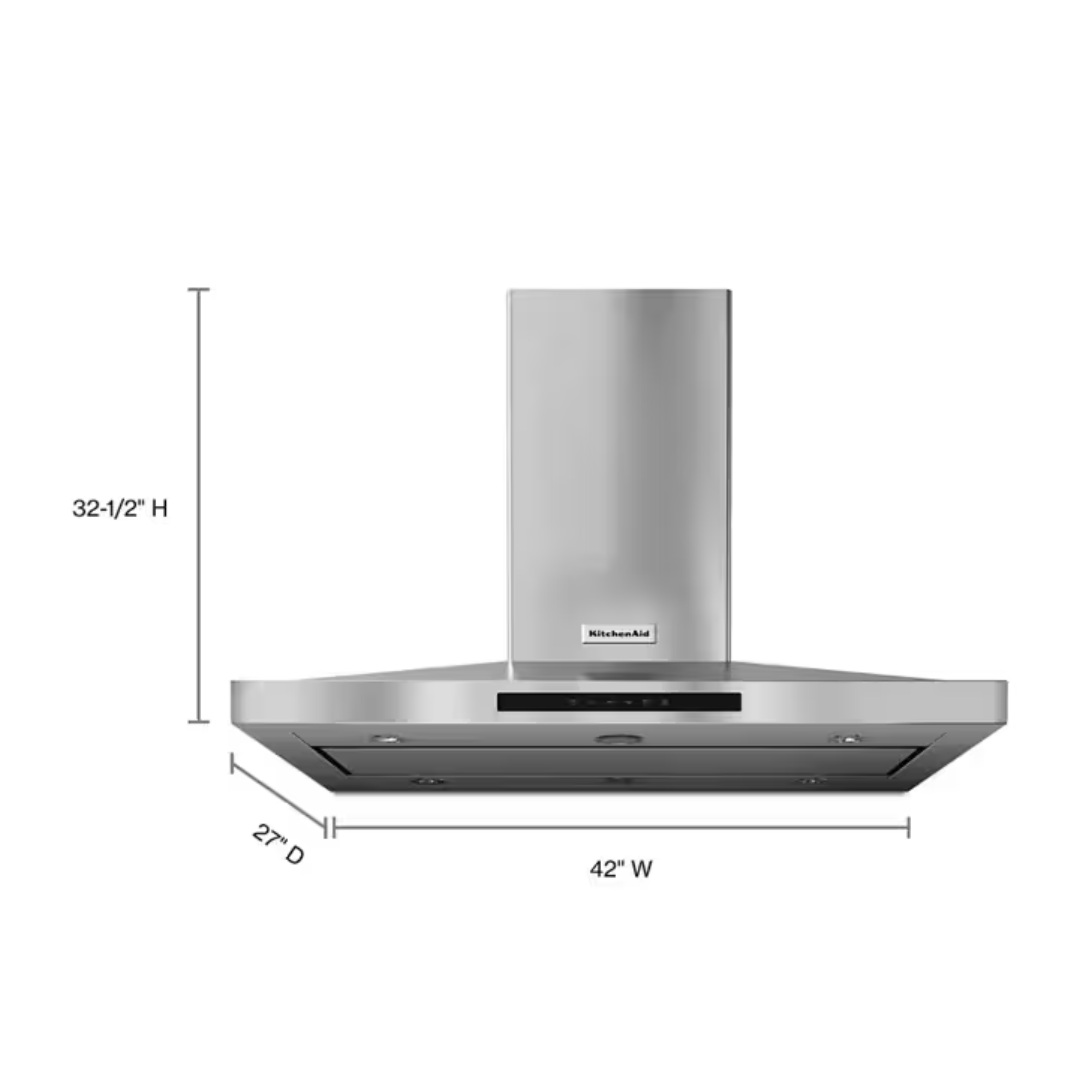 Campana de 42'' con montaje en isla y 3 velocidades Kitchenaid - KVIB602DSS - Imagen 4