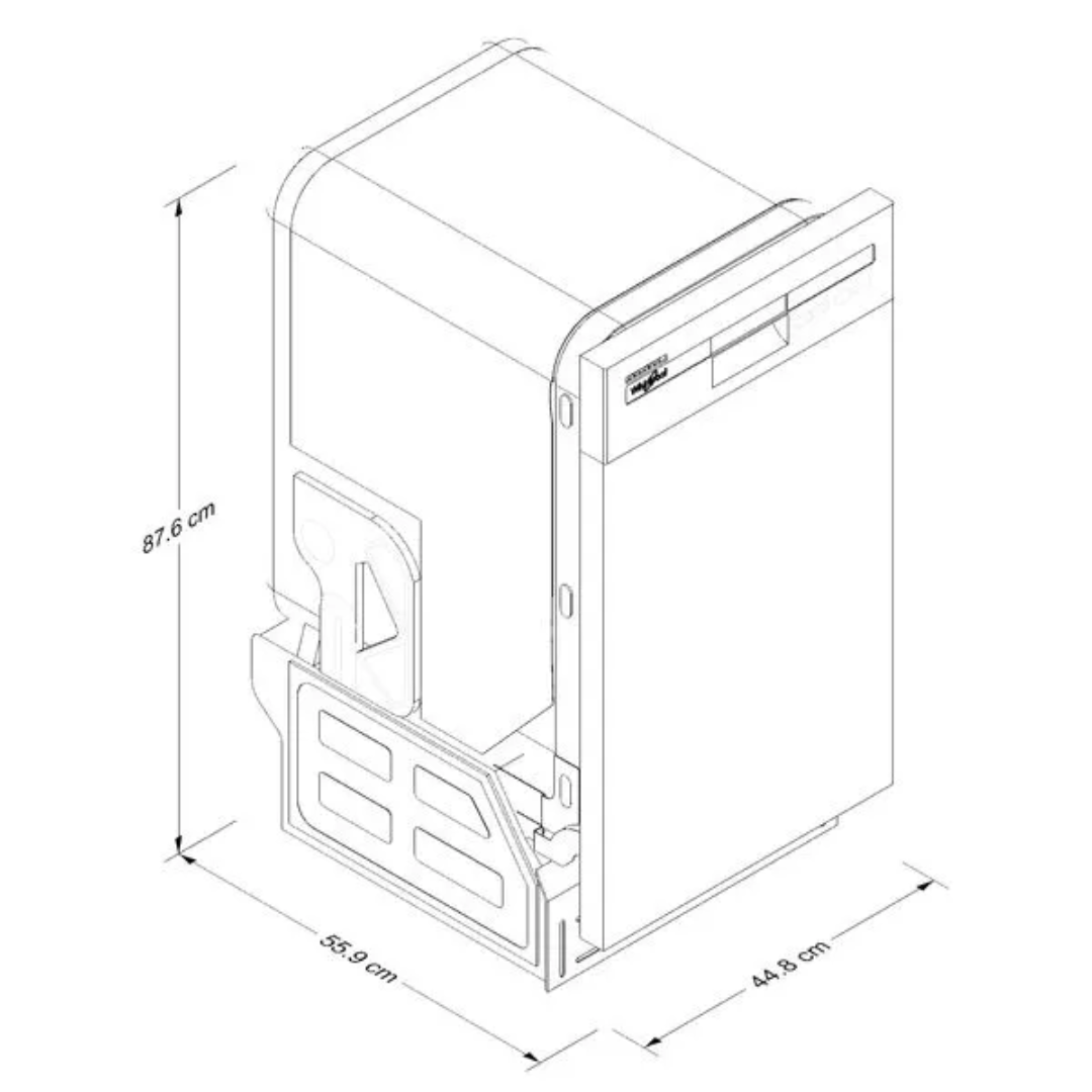Lavavajillas compacto en acero inoxidable Whirlpool - WDPS5118PM - Imagen 6
