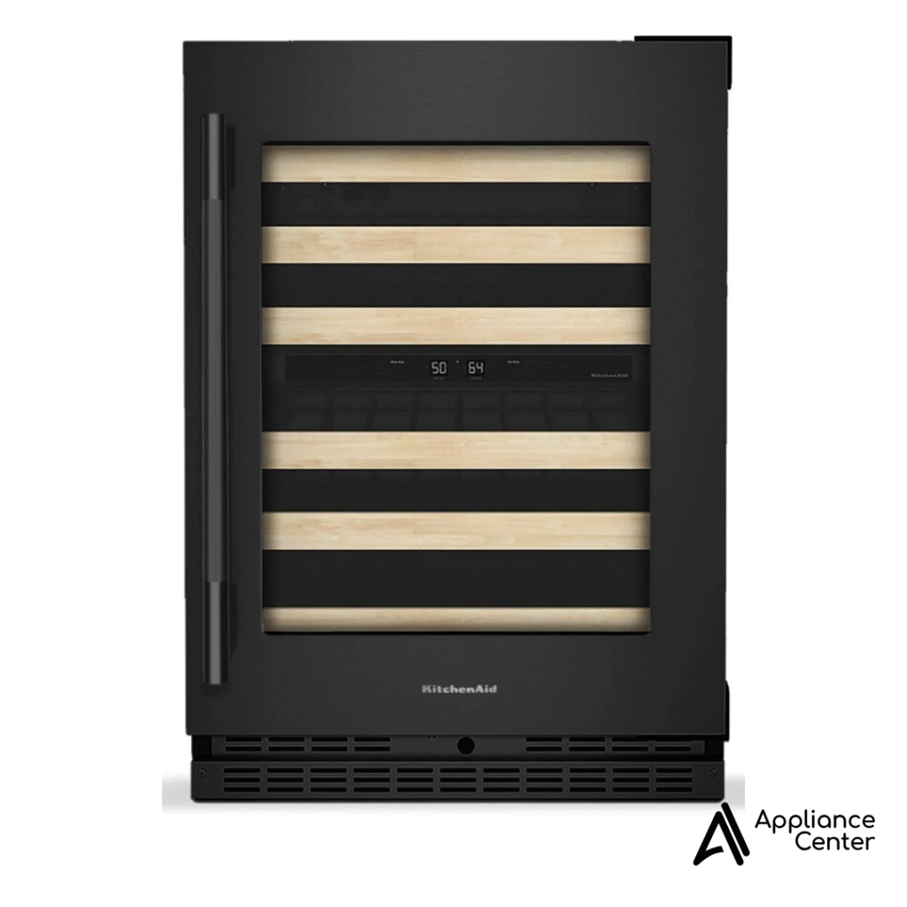 Cava de vinos de 24 pulgadas 46 botellas Black Ore Kitchenaid ...